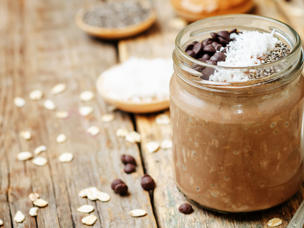 Protein-Haferflocken mit Espresso: ganz bequem über Nacht