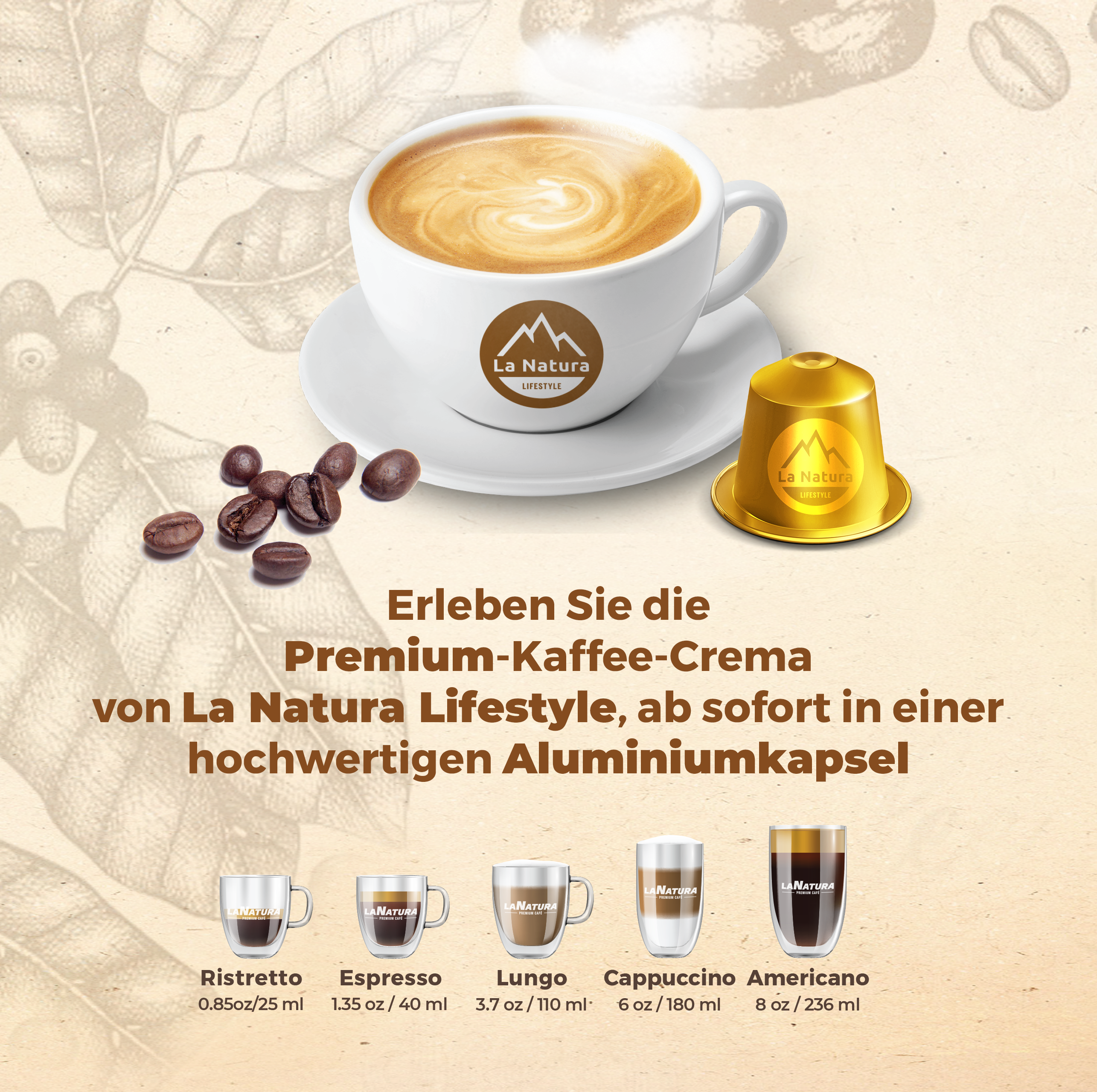 CREMA PREMIUM BOX 100 Kaffeekapseln