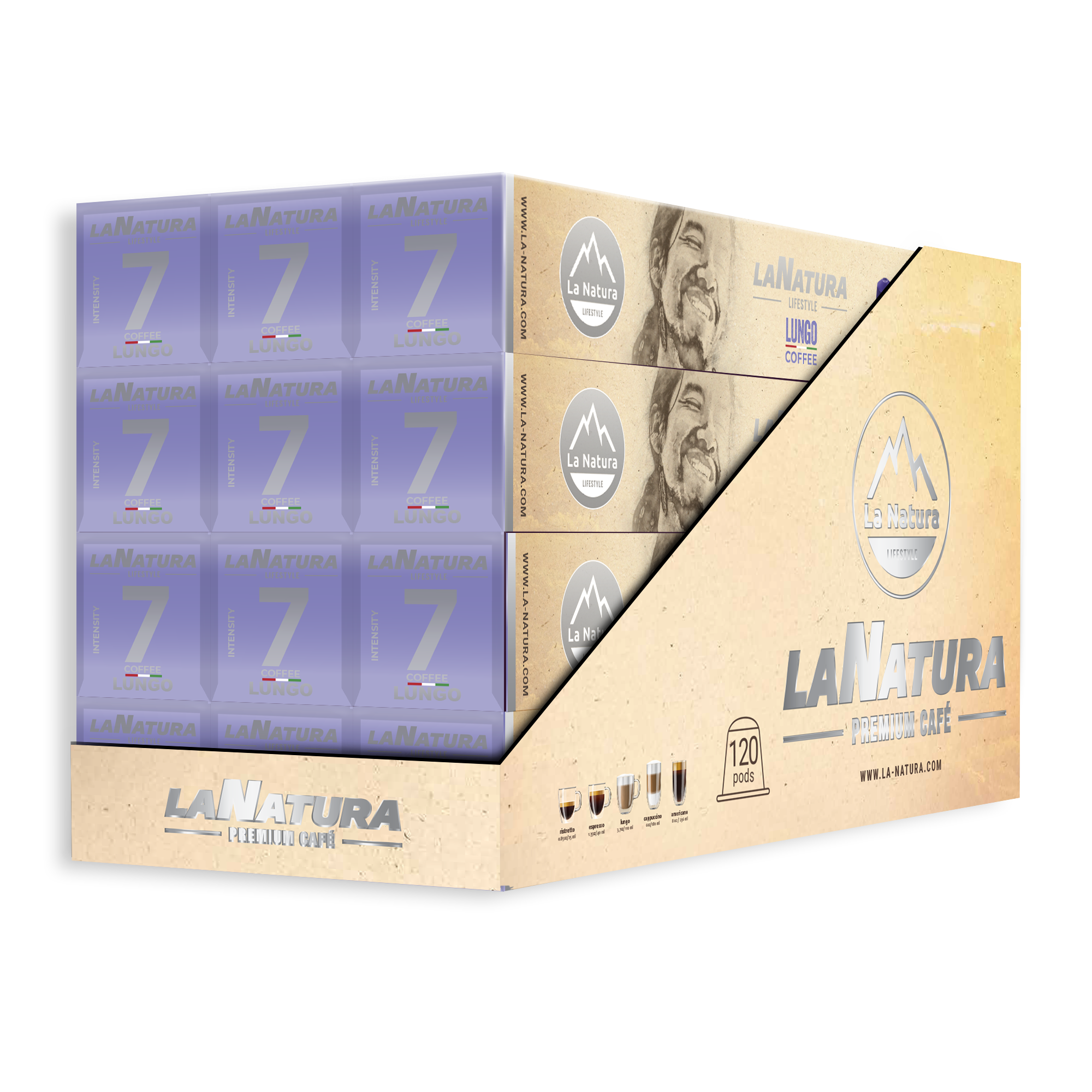 LUNGO Premium 120 Kaffeekapseln