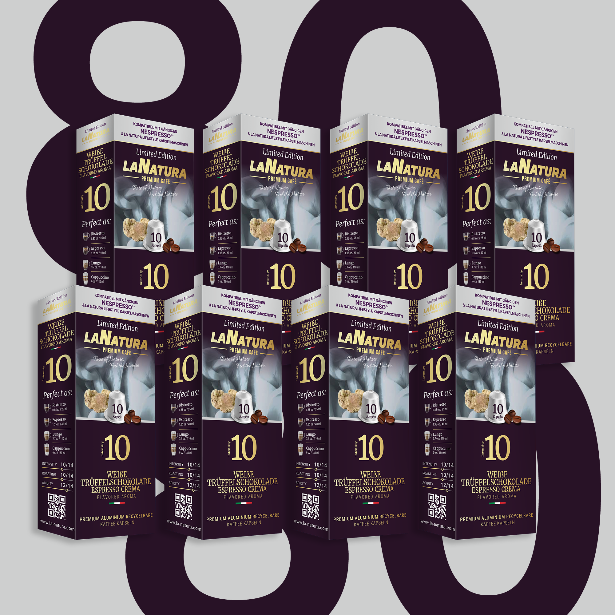 Weiße Trüffelschokolade Espresso Crema Premium Kaffeekapseln