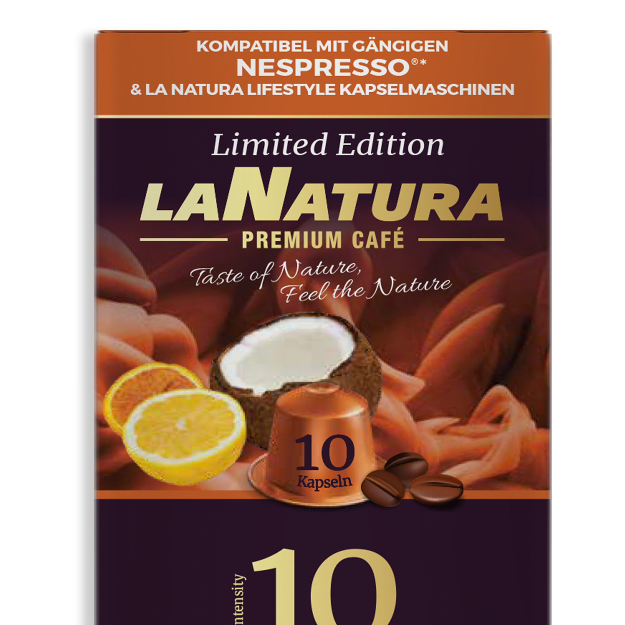 Orangen-Kokosnuss Crema Premium Kaffeekapseln