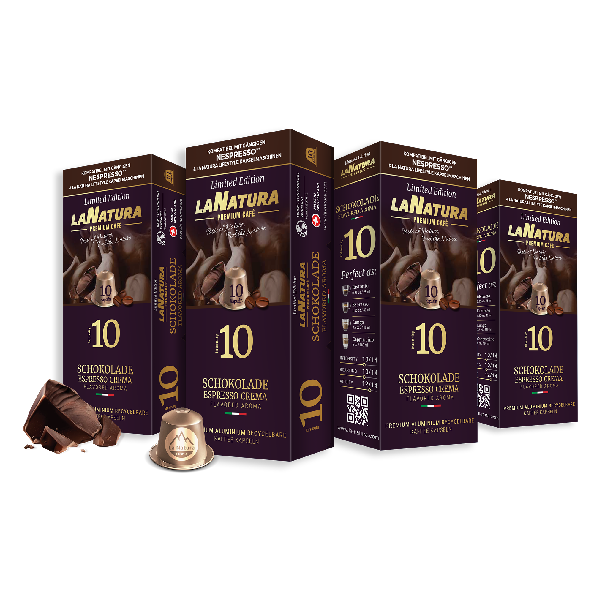 Schokolade Espresso Crema Premium Kaffeekapseln