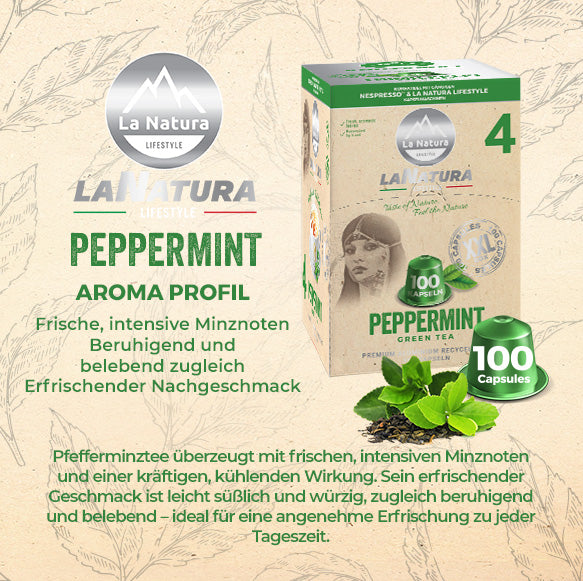 Capsules de thé MENTHE POIVRÉE BIO