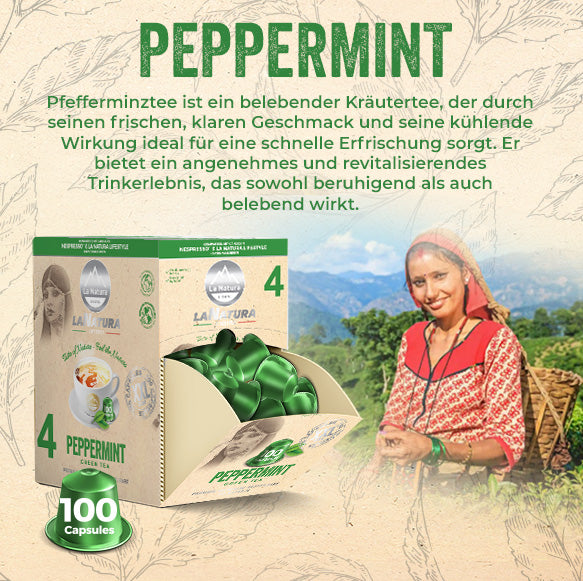Capsules de thé MENTHE POIVRÉE BIO