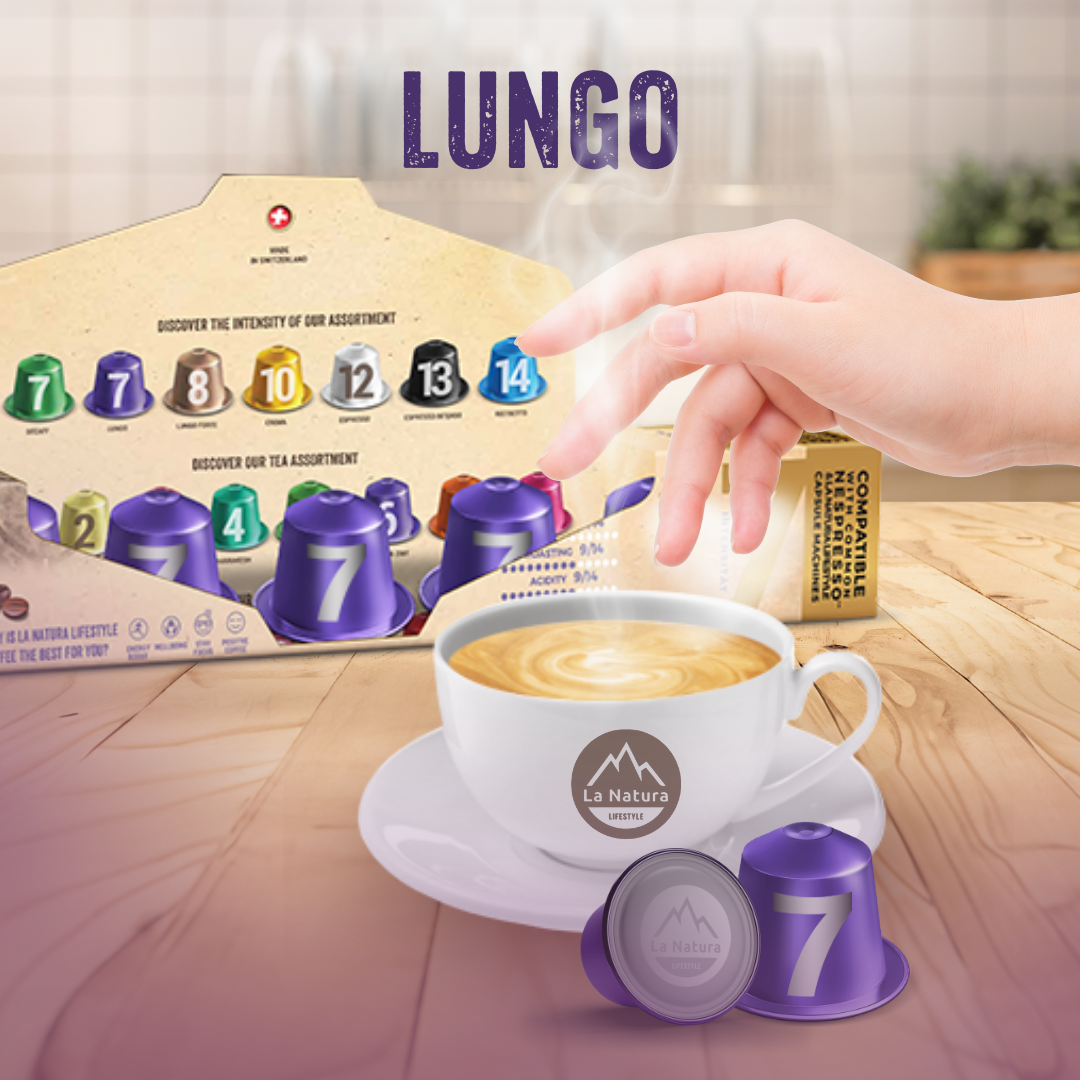 Lungo ALU coffee capsules