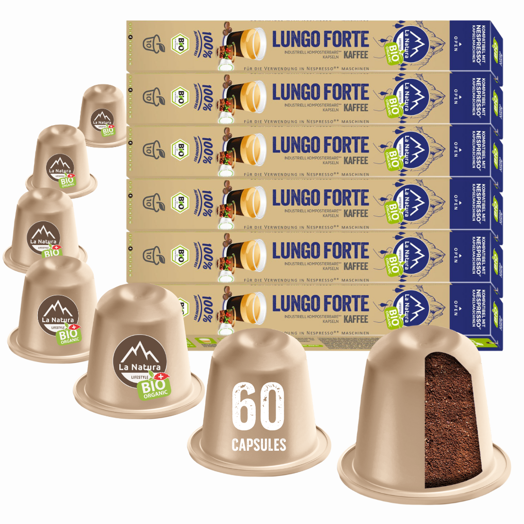 Capsules de café LUNGO FORTE BIO