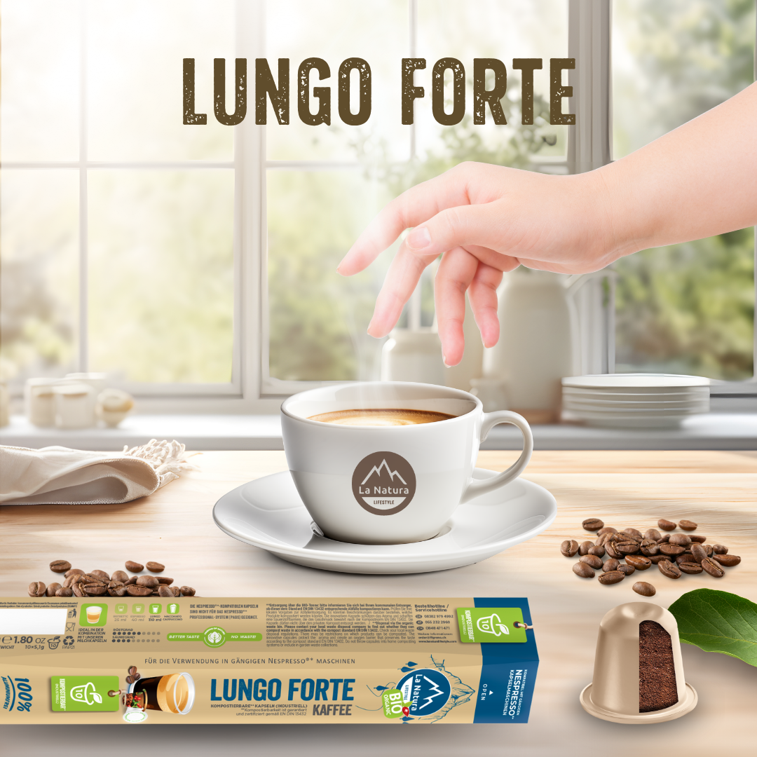 Capsules de café LUNGO FORTE BIO