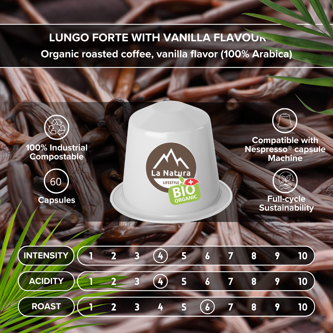 LUNGO FORTE VANILLE ORGANIC coffee capsule