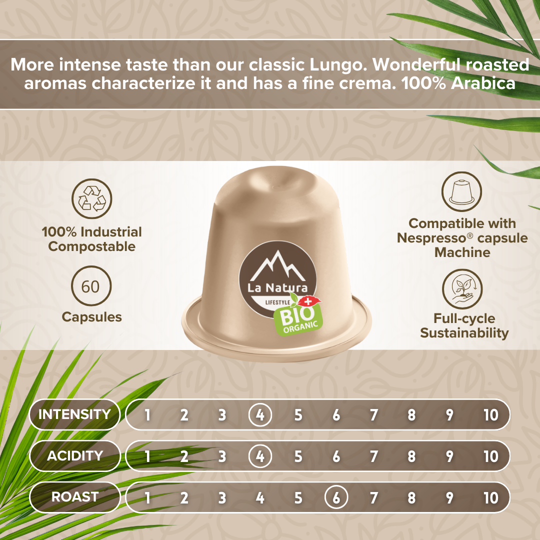 LUNGO FORTE BIO coffee capsules