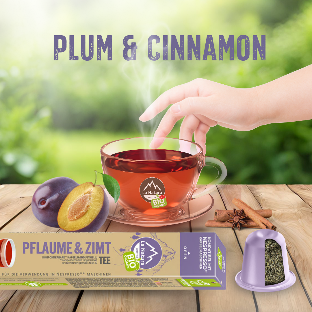 PLUM &amp; CINNAMON ORGANIC tea capsules