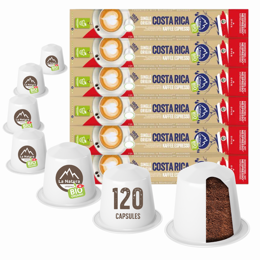 COSTA RICA Single Origin ORGANIC coffee capsules