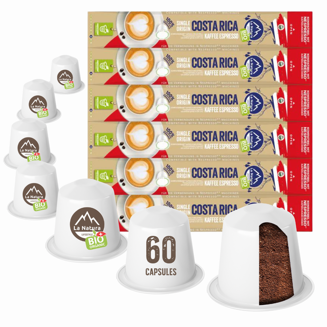 COSTA RICA Single Origin ORGANIC coffee capsules