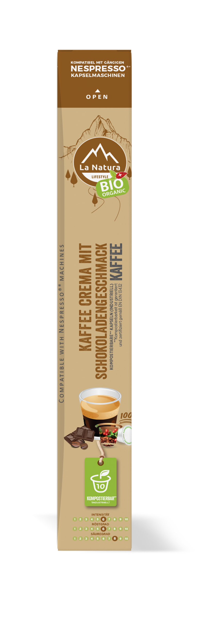 CREMA CHOCOLATE ORGANIC coffee capsules