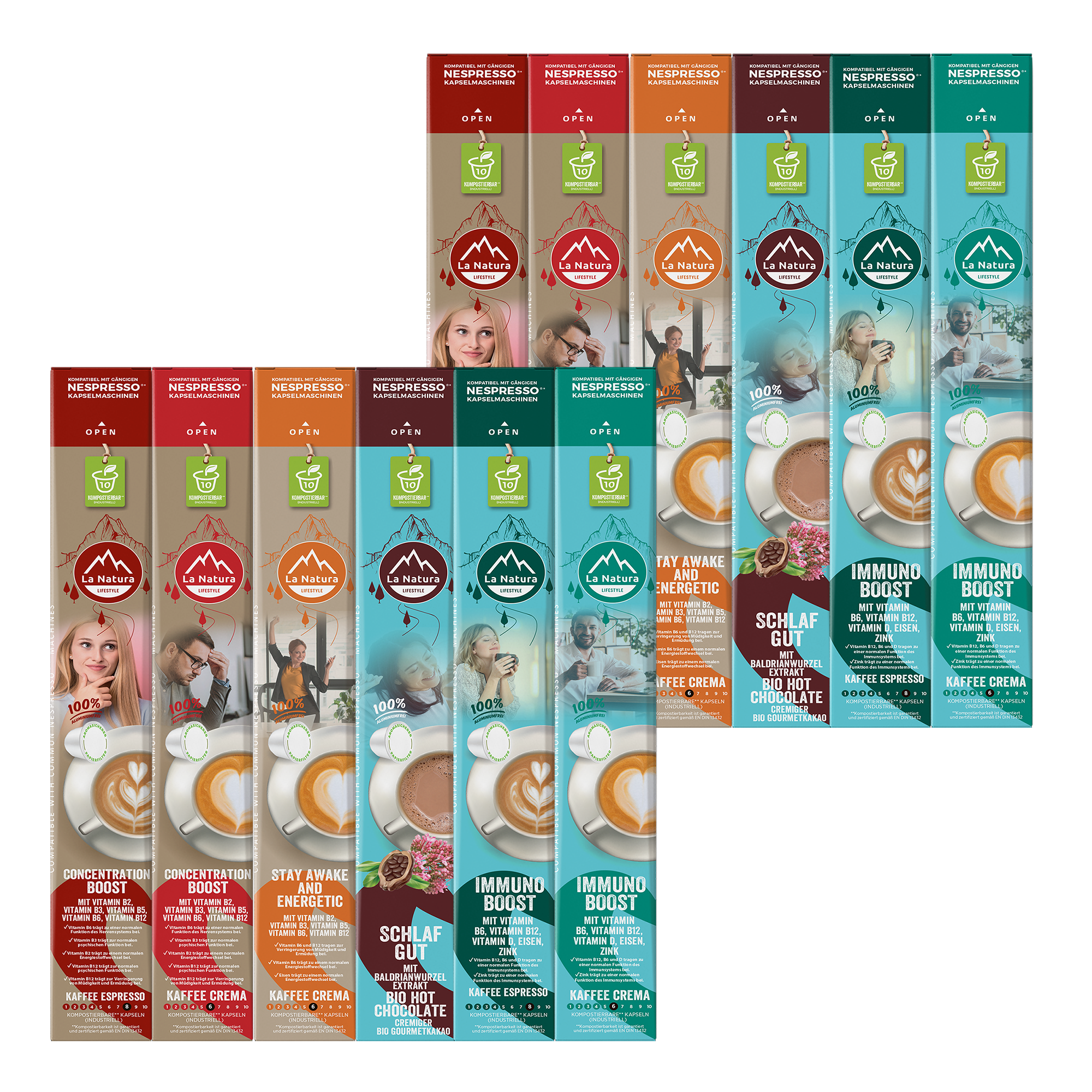 VITAMIN SELECTION BOX 60 or 120 coffee capsules