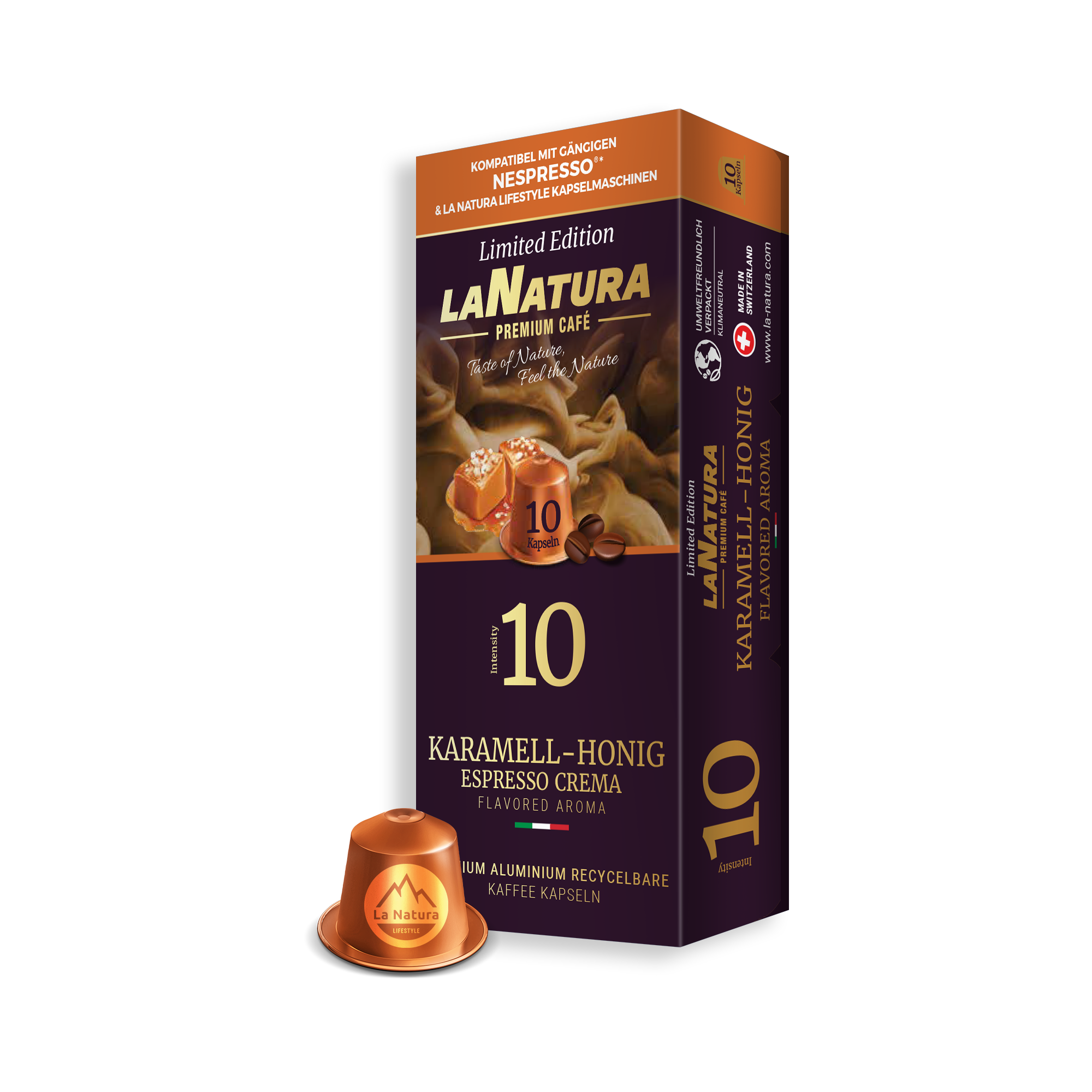 Caramel-Honey Espresso Crema Premium Coffee Capsules