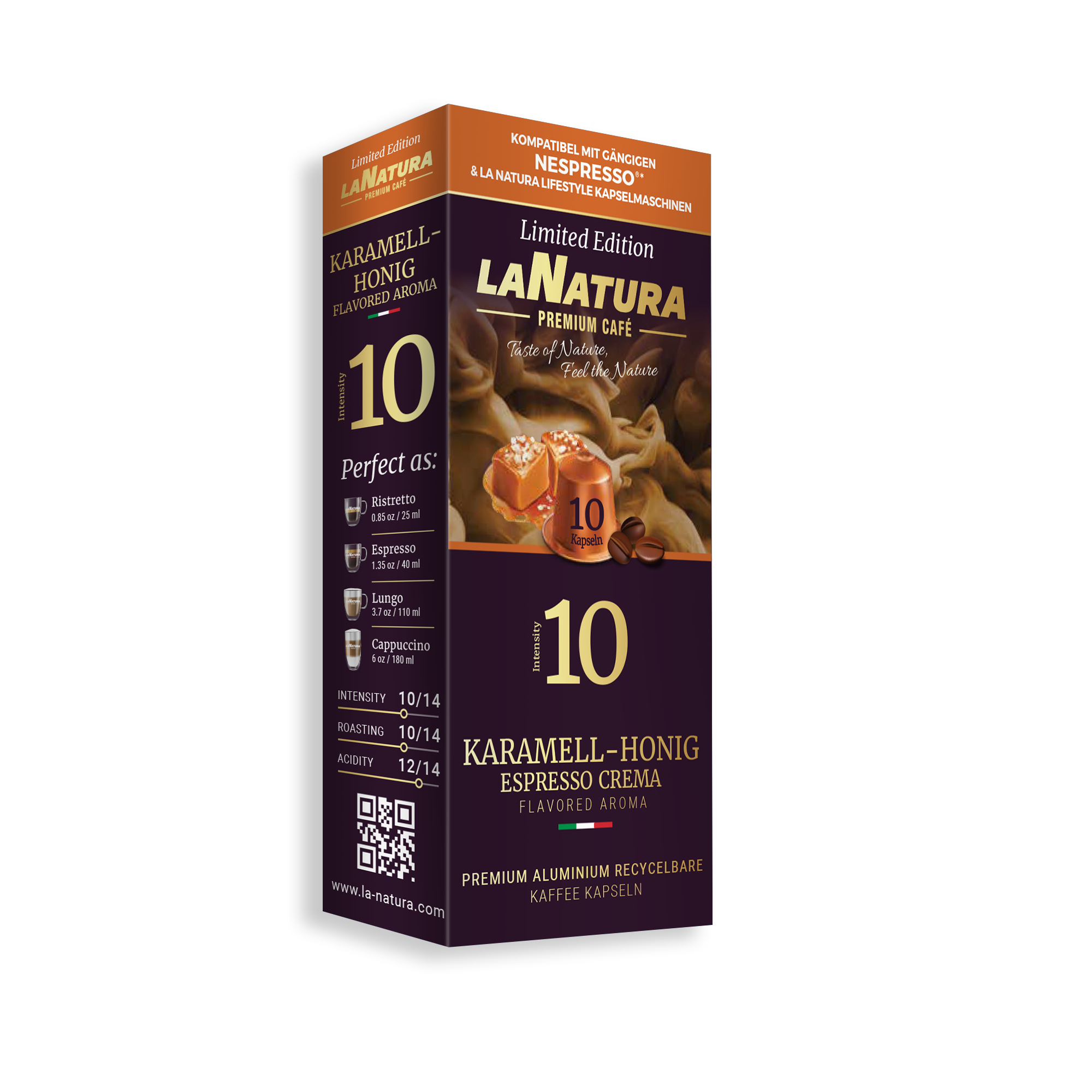 Caramel-Honey Espresso Crema Premium Coffee Capsules