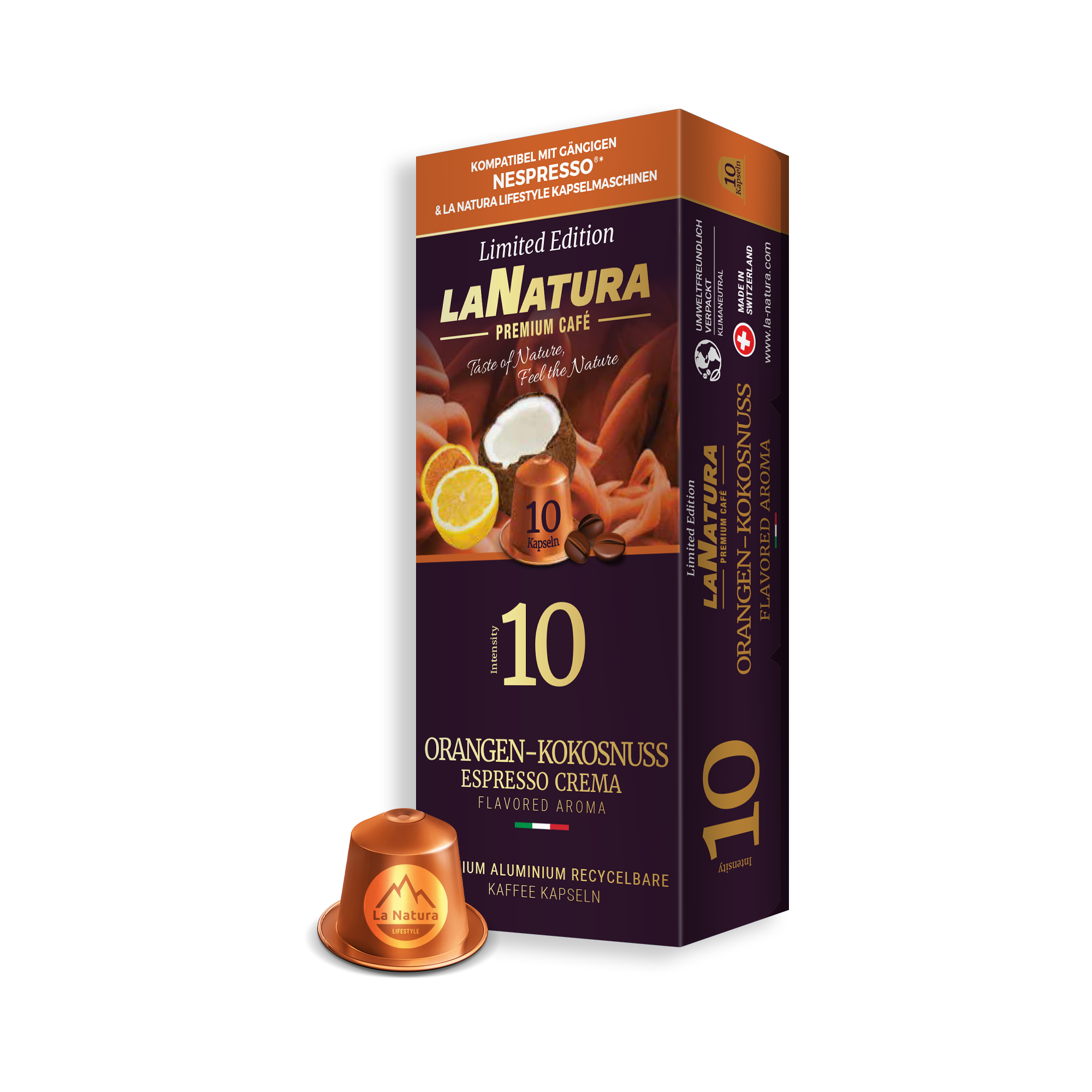 Orange-Coconut Crema Premium Coffee Capsules