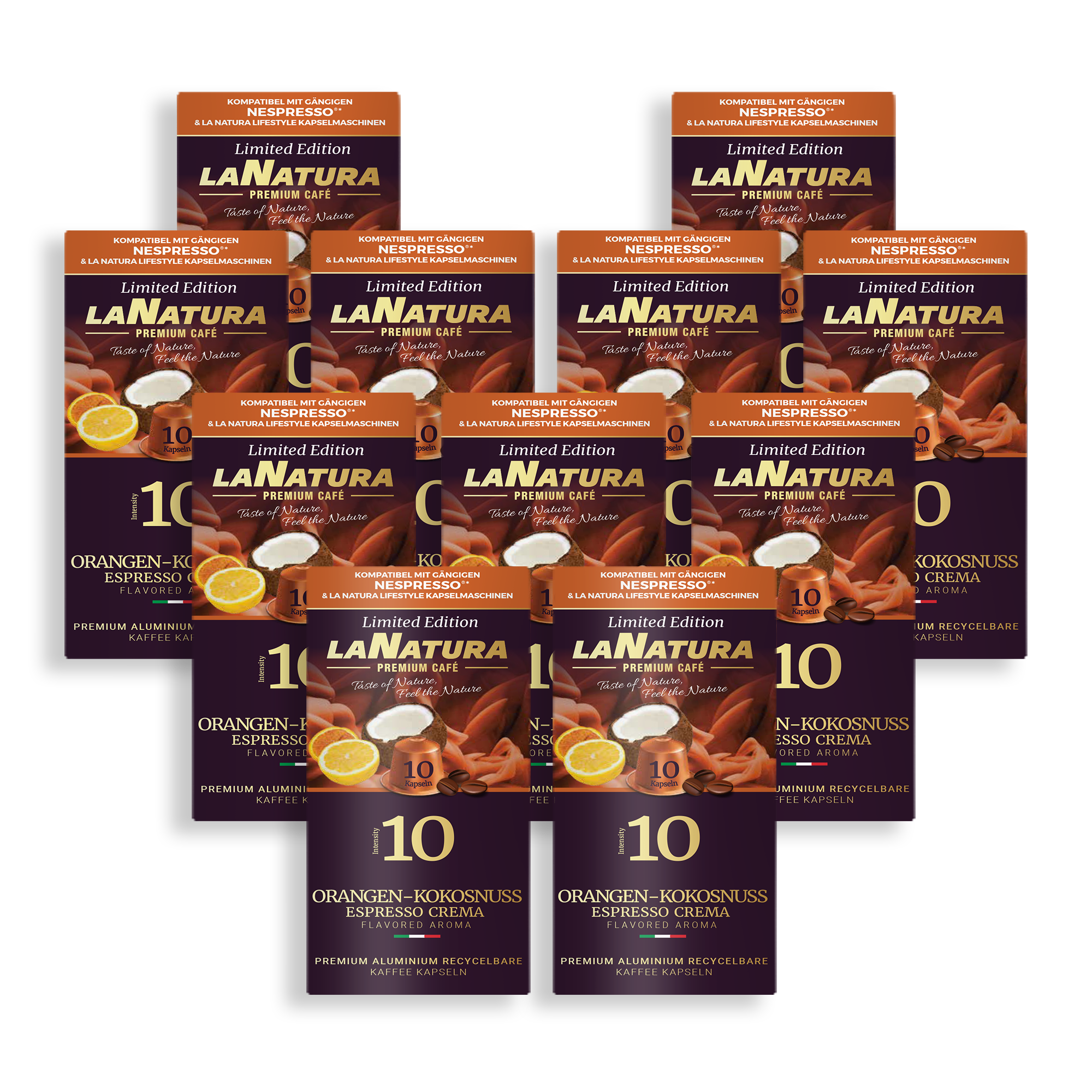 Orangen-Kokosnuss Crema Premium Kaffeekapseln