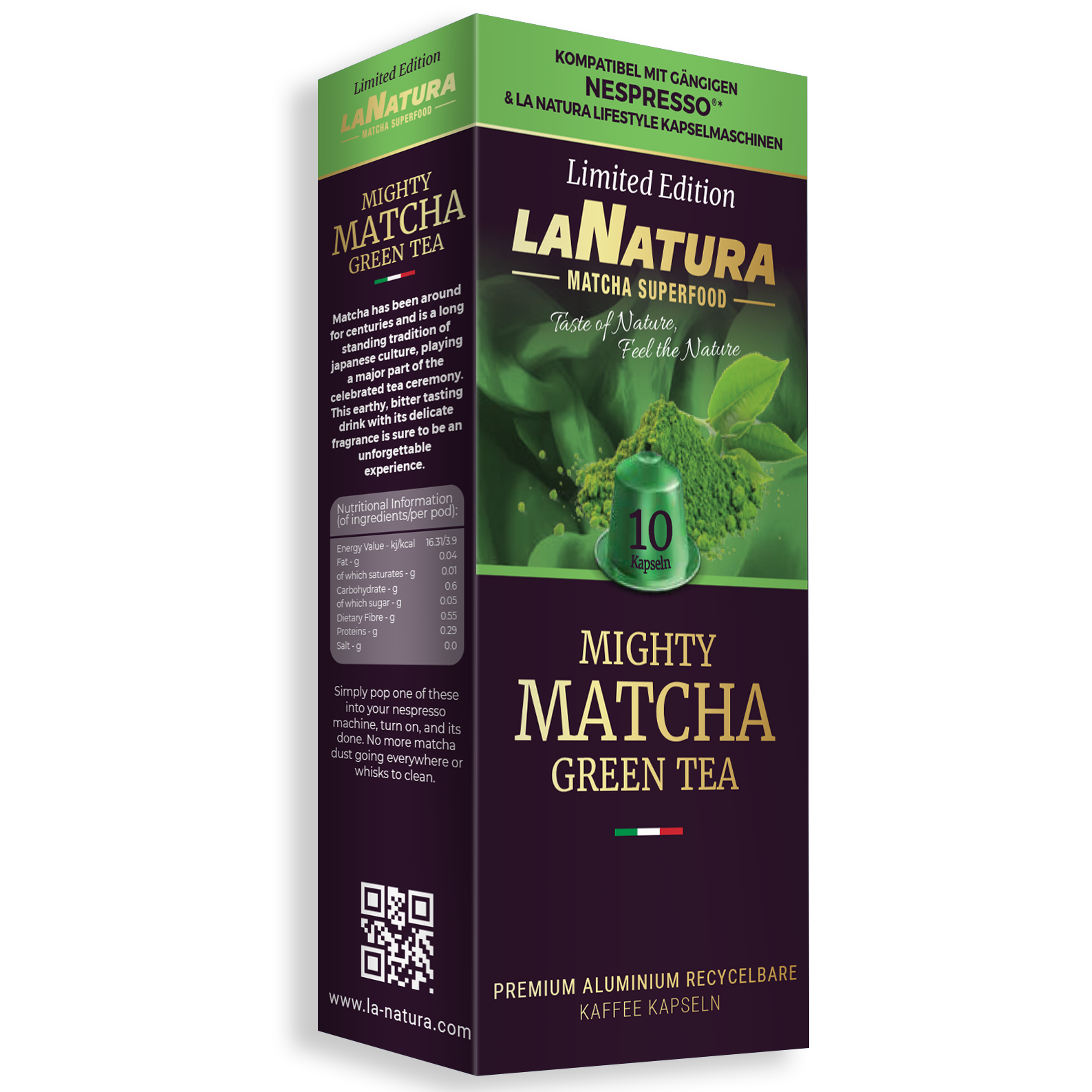 Nespresso kompatible Matcha Kapseln von La Natura Lifestyle