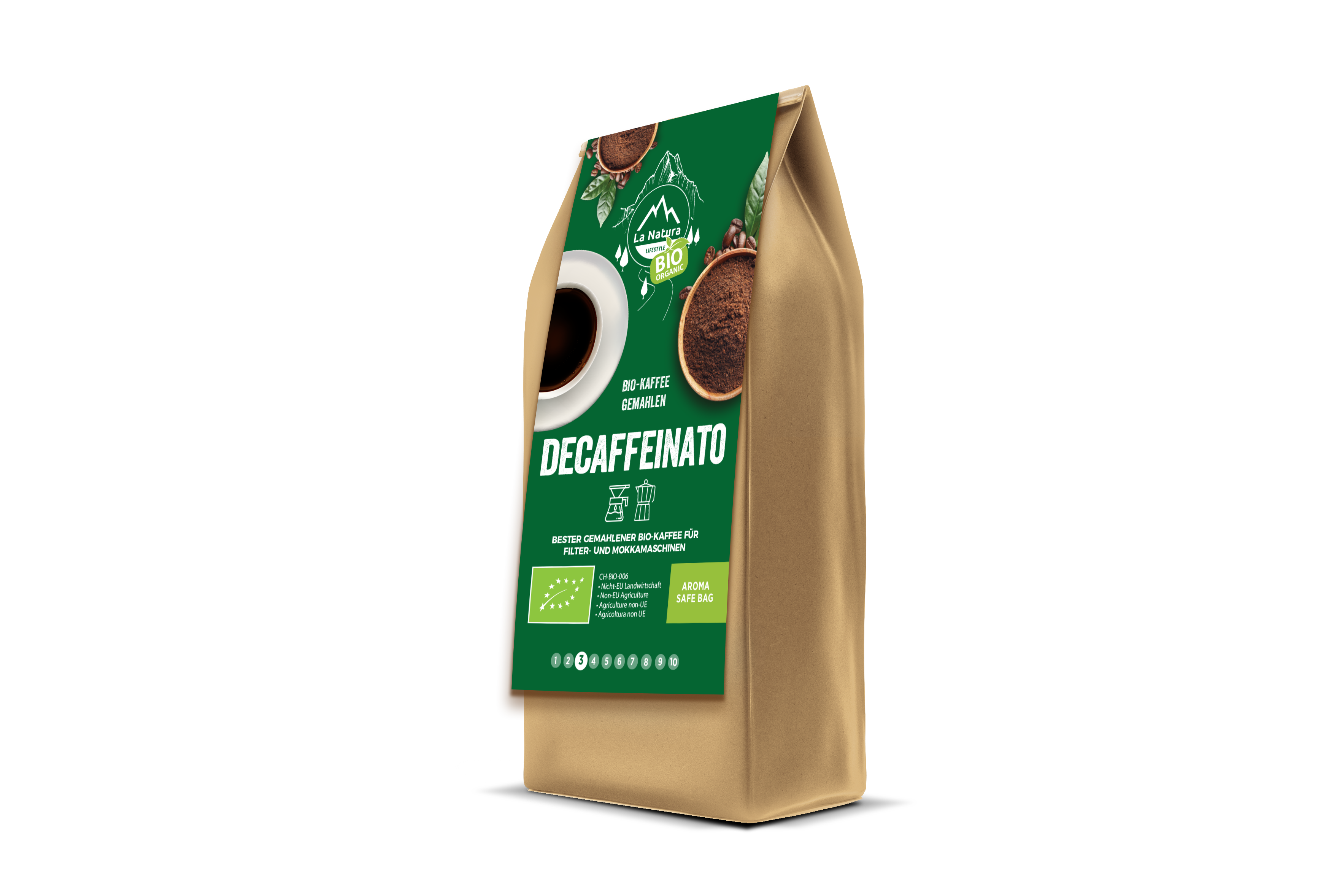 Decaffeinato BIO Kaffee gemahlen