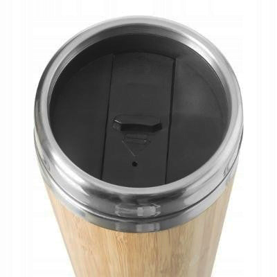 Kaffeebecher To-Go Thermobecher aus Bambus und Edelstahl 450ml